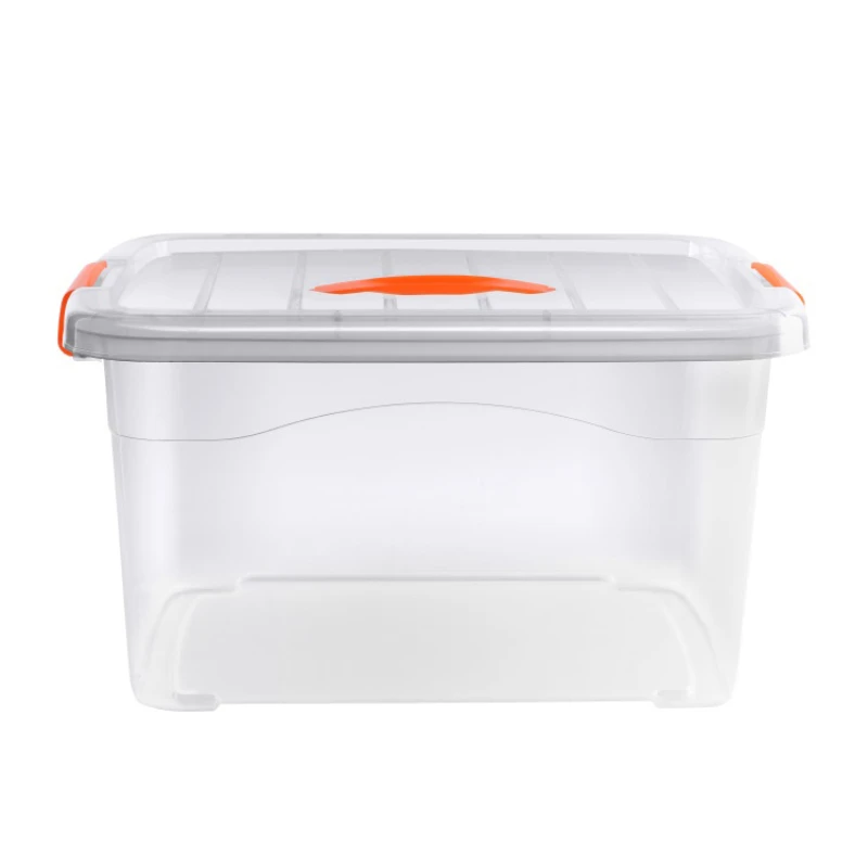 

hi rise 66 quart foldable clear plastic storage bin box