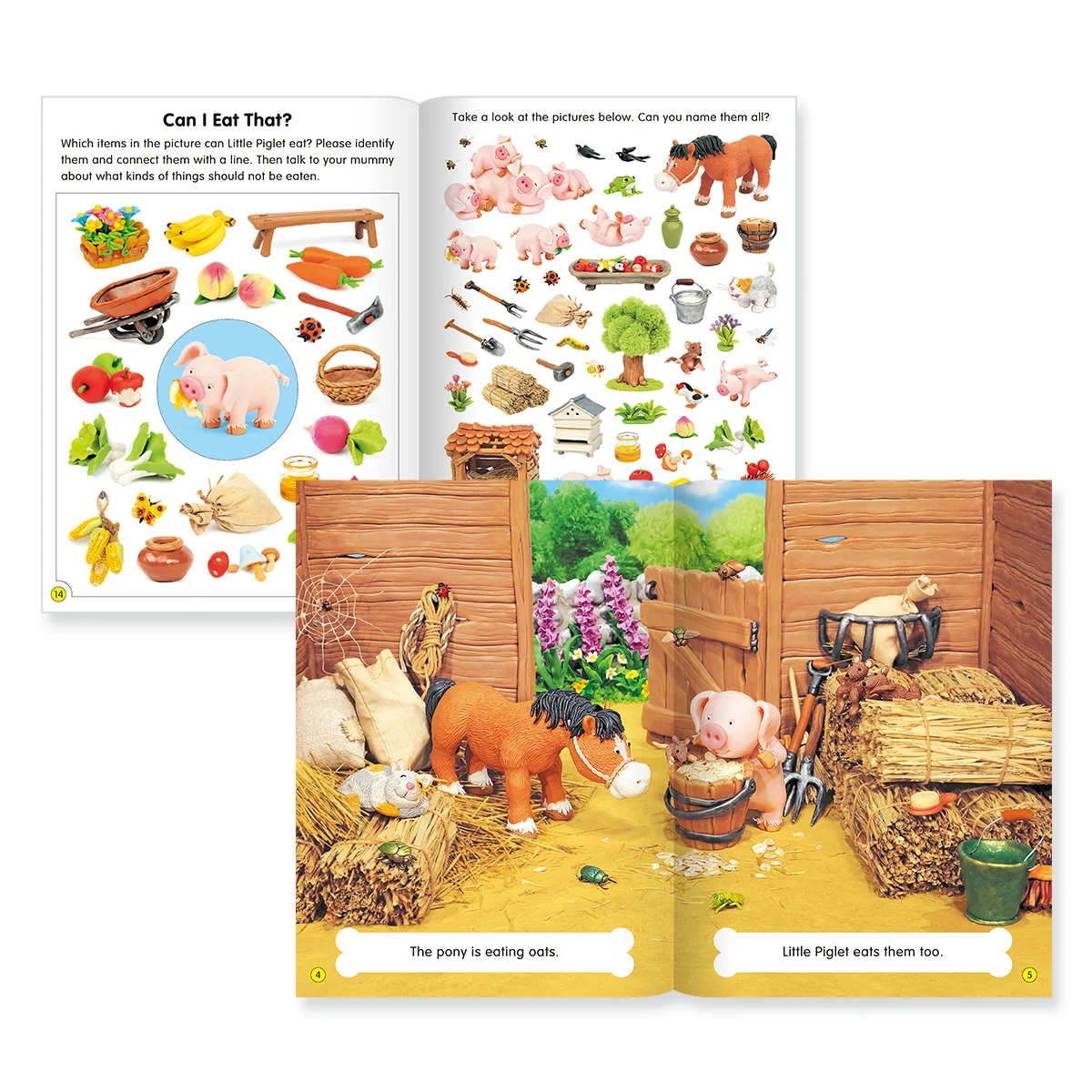 Серия Английских Детских Книг Happy Farm Упаковка Из 4 Штук С Милыми Животными