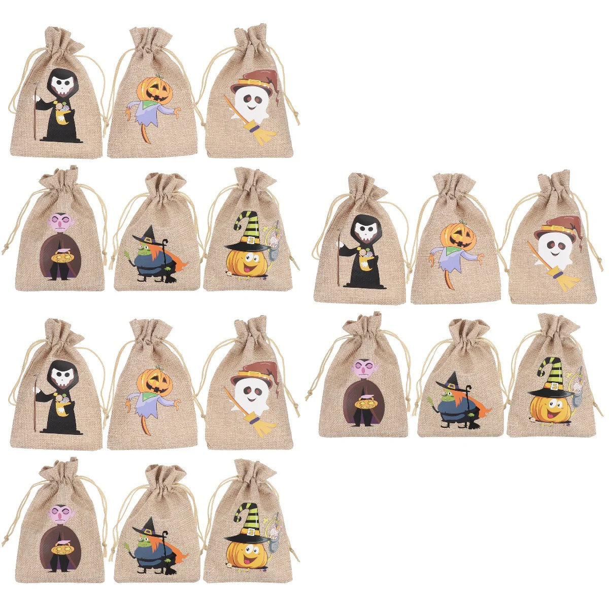 

Halloween Candy Bag Drawstring Pouches Goodies Gift Festival Bags Trick Treat Party Favors
