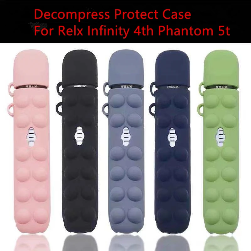 

New Arrival Stress Relief Silicone Protect Case For Relx Infinity 4th Phantom 5th Anti-Drop Dust-Proof Protective Outer Shell