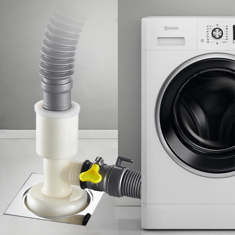 Тройник для слива пола соединитель дренажная труба стиральной машины двойной