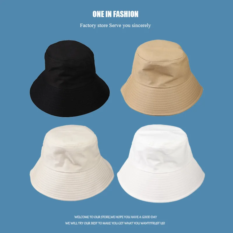 

Quality Men Women Summer Solid Bucket Breathable Cotton Cap Wide Brim Travel Sunscreen Windproof Fishing Fisherman Sun Hat W61