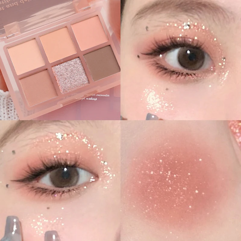 Жемчужно-зеленая матовая Женская палитра для макияжа прозрачные розовые