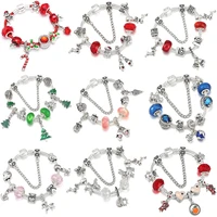 pendants beads for jewelry making pandora charms bracelet women accessories christmas panda snowflake santa snowman bell deer
