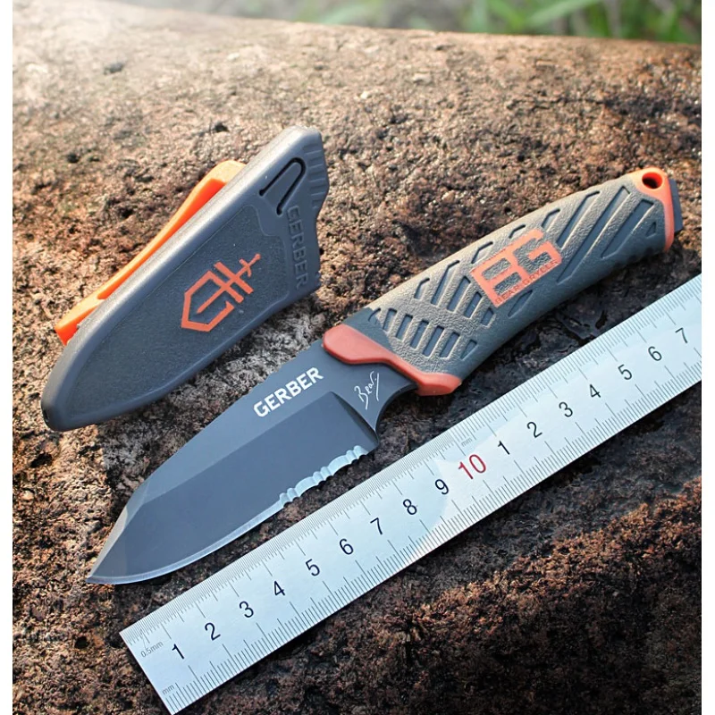 

GERBER Bell Knife Wilderness Survival Knife Outdoor Small Straight Knife Self-Defense Portable Blade Knife Saber