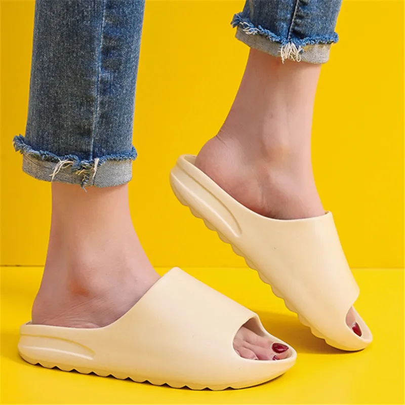 Summer Winter Slippers Women Men Sandals 2022 Casual Beach Shoes Soft Bottom Slides Thick Platform EVA Anti-Slip Home Slipper