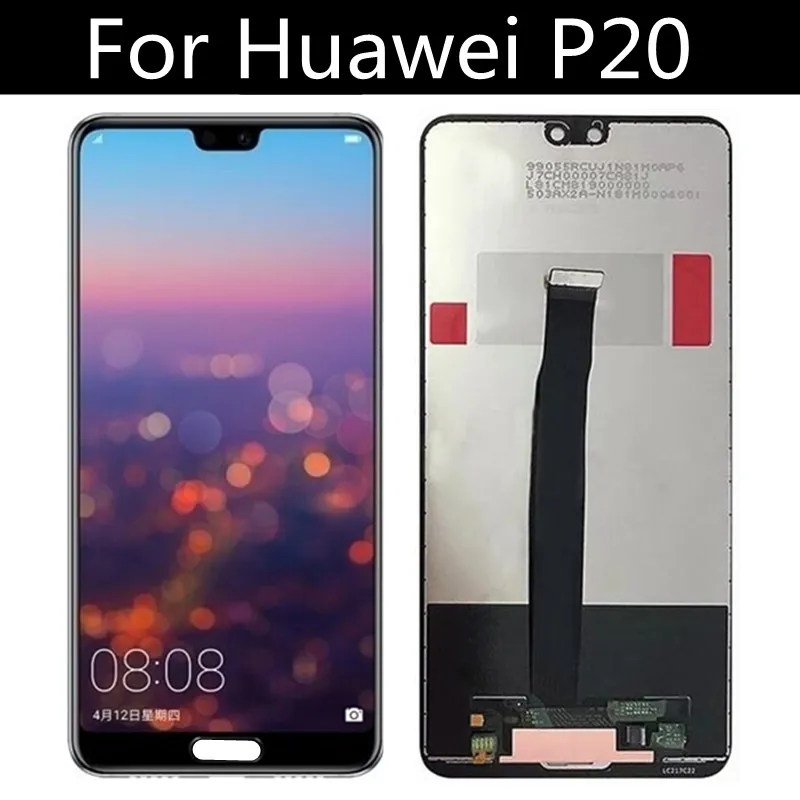 

Для Huawei P20 ЖК-дисплей + сенсорный экран дигитайзер в сборе Замена для Huawei EML-L09 EML-L22 EML-L29 EML-AL00 LCD экран