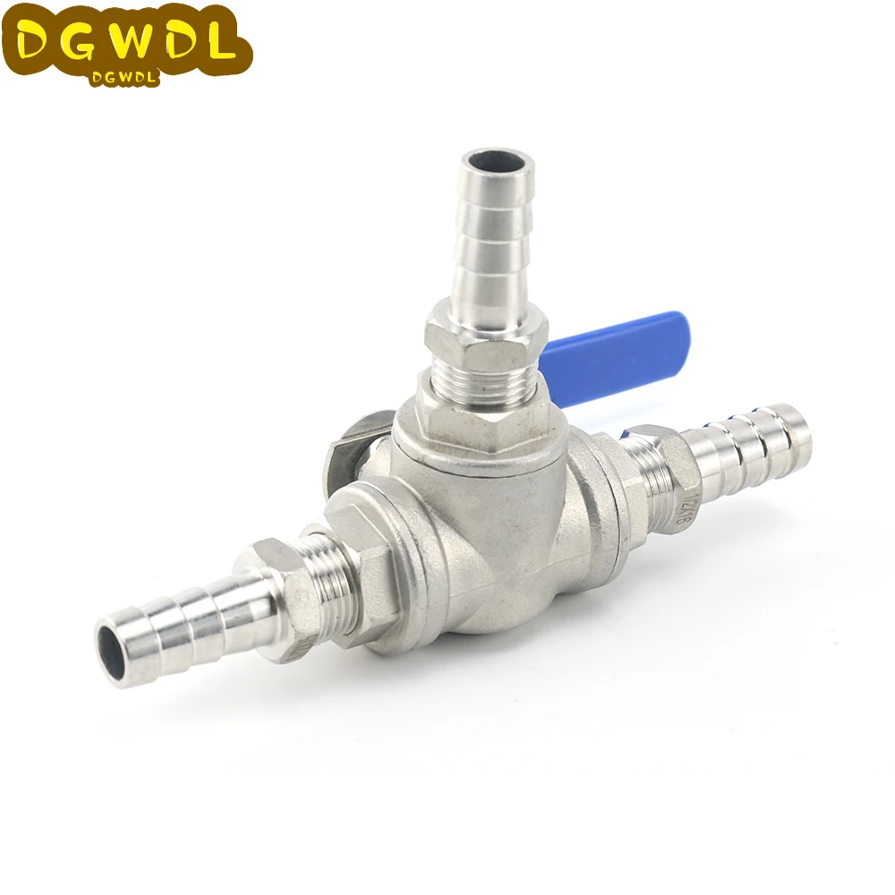 1/2 &quot3/4&quot шланг с зазубринами из нержавеющей стали L/T-портовый 3-ходовой разъем