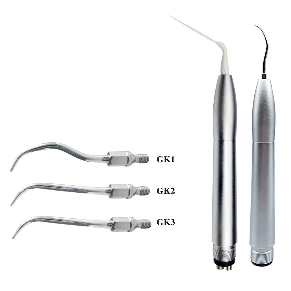 Dental Air Scaler Handpiece Activation Irrigation Perio Scaling Tip With GK1 GK2 GK3 Tooth Cleaner 2/4 Holes