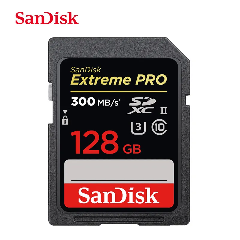 SanDisk Memory Card Extreme PRO SDHC SDXC UHS-II Cards 300MB/s 128GB 64GB 32G U3 4K Full HD memoria Flash SD Card For Camera enlarge