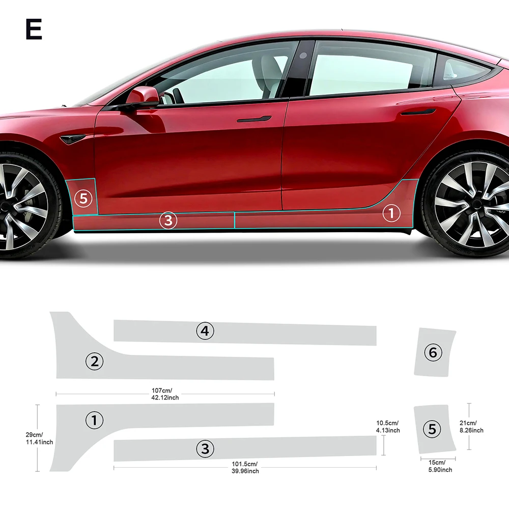 

Защитная пленка 7,5 мил для Tesla Model 3 Model Y 2017-2023 Highland 2024, расширенная невидимая автомобильная лампа PPF для передней двери, задней двери