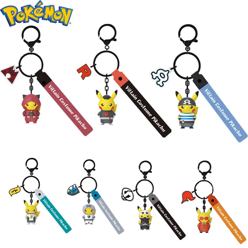 Купи Pokemon Pikachu Anime Characters Genuine Edition Key Chain Cute Cartoon Doll Decorative Pendant Backpack Phone Model Toy Gift за 1,458 рублей в магазине AliExpress
