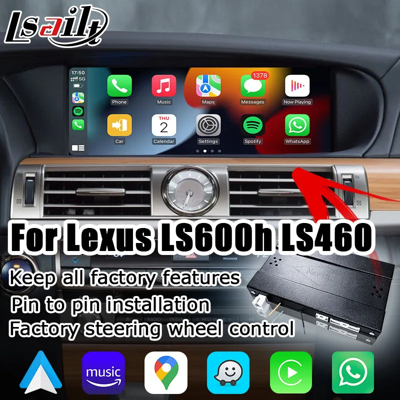 

Wireless CP AA interface box for Lexus LS460 LS600h LS 2012-2016 XF40 with navigation ES350 RX350 mirror link Lsailt
