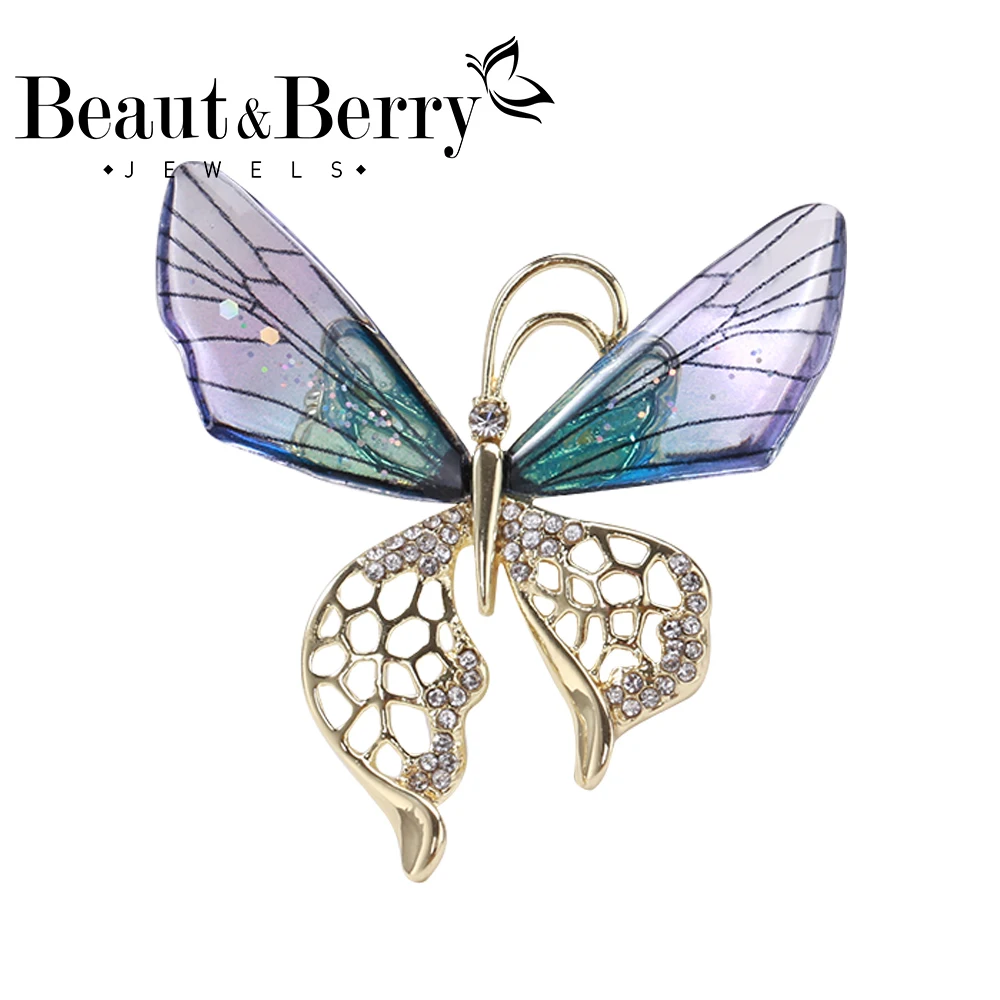 

Beaut&Berry Acrylic Butterfly Brooch Women's Office Gift Personalized Party Wedding Children's Reunion Insect Identification