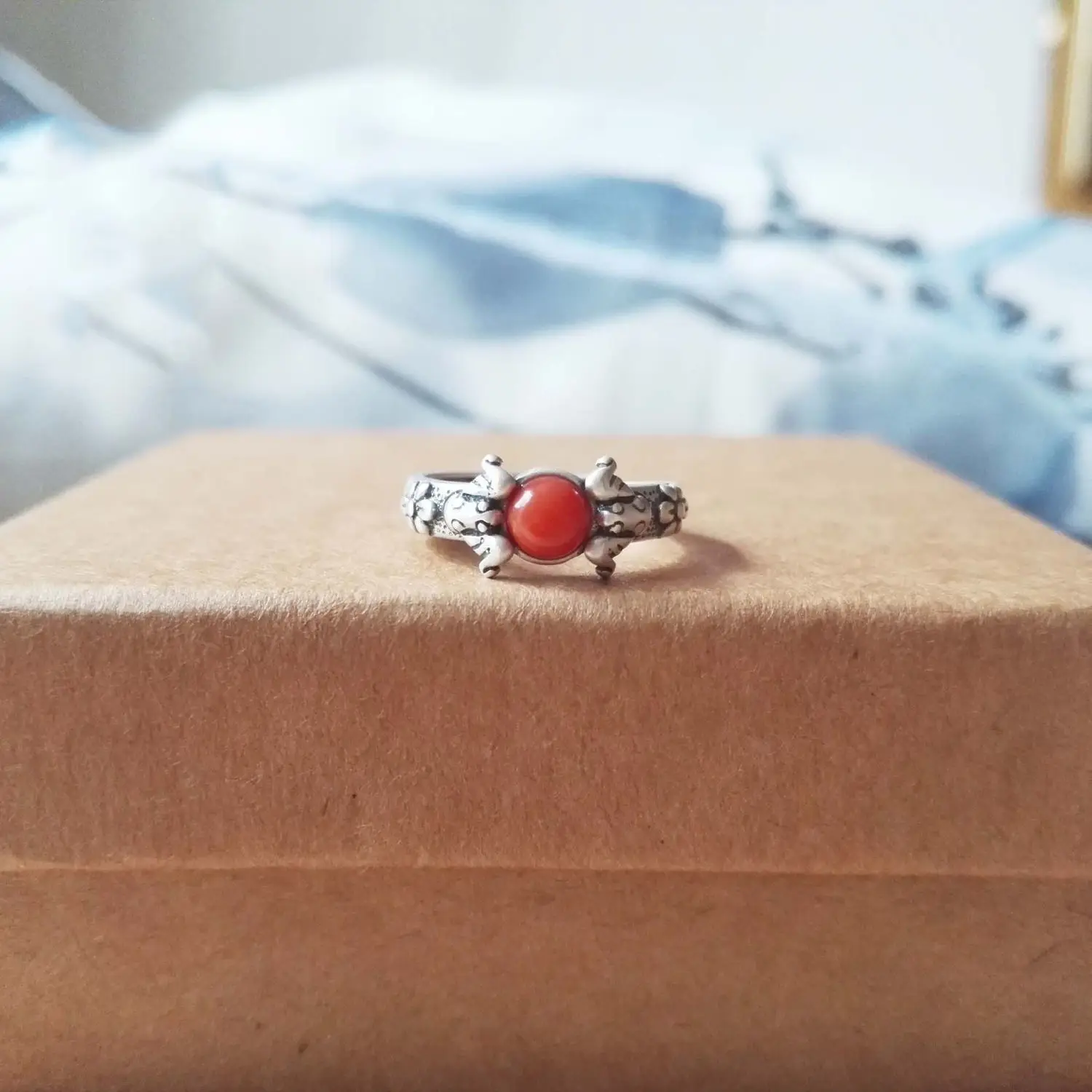 [Благословение при видимости] Серебро 925 пробы летучая мышь цветение сливы Южный