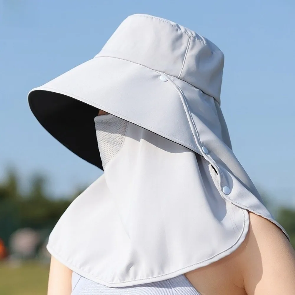 Фото Широкополая солнцезащитная панама для рыбалки: легкая, дышащая, с полной защитой лица и шеи от УФ-излучения №3