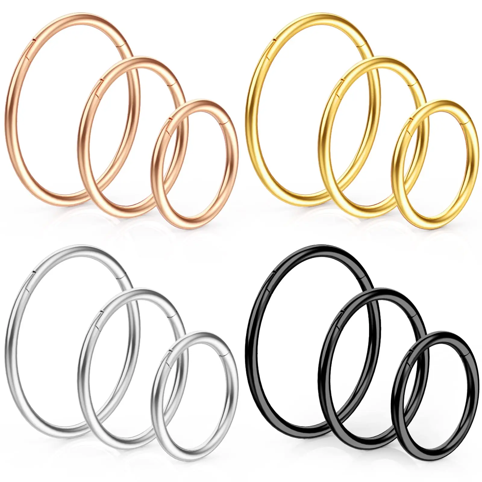 Кольцо в носу и шпильки из нержавеющей стали круглой формы модные украшения для