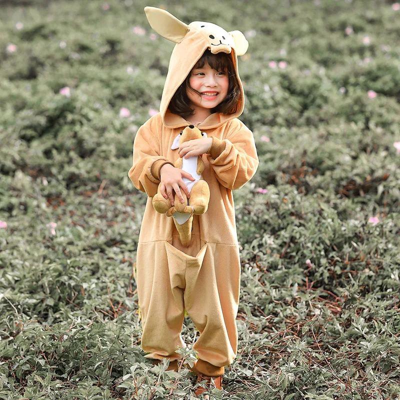 2022 New Childrens Kids Men and Women Cute Kangaroo Animal One-piece Suit Girls Clothes Kids Fashion Fall Clothes for Women
