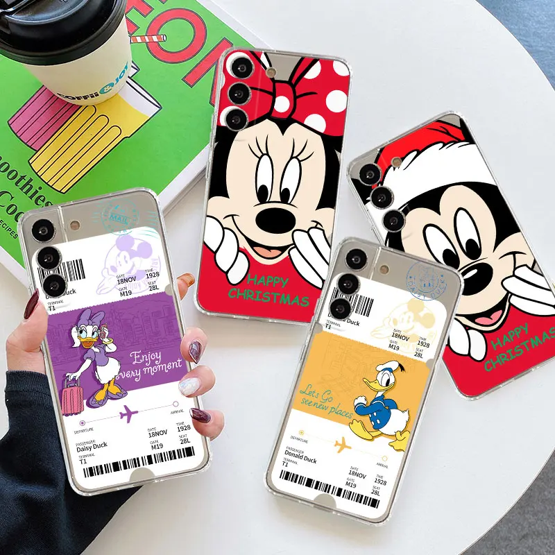 Фото Милый прозрачный чехол «Дональд Дак» для Samsung Galaxy S23 S22 S20 FE S21 S10 S9 Plus Note 20 Ultra 10 Lite, мягкий ТПУ чехол для телефона №1