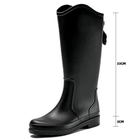 fashion rain boots womens medium and high tube outer wear all match waterproof shoes non slip kitchen rubber shoes