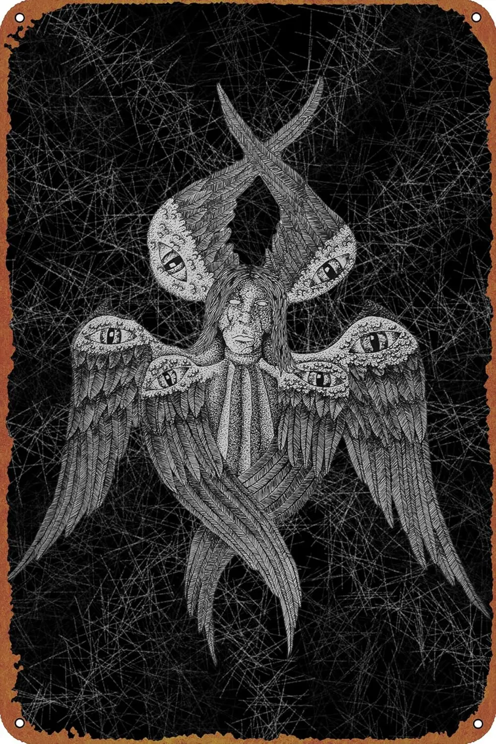 Оловянная вывеска Серафим украшение винтажный металлический плакат знаки