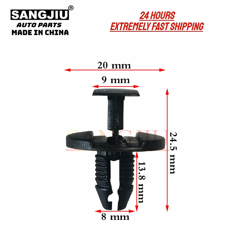 

20 шт. совместимы с Peugeot Citroen 207 307 308 407 Expert Partner Ranch Renault Dacia Fiat Punto зажимы для крыльев 7703072416