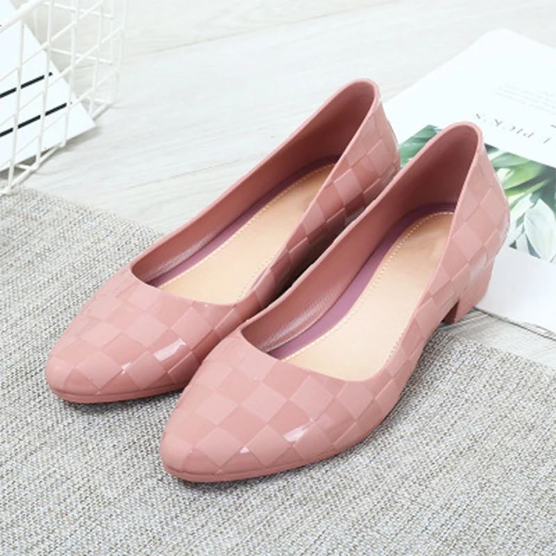 Women Low Heels 2020 Woman Fashion Pumps Women's Spring Autumn Slip On Shallow Ladies Casual Female Elegant Thick Heels Shoes