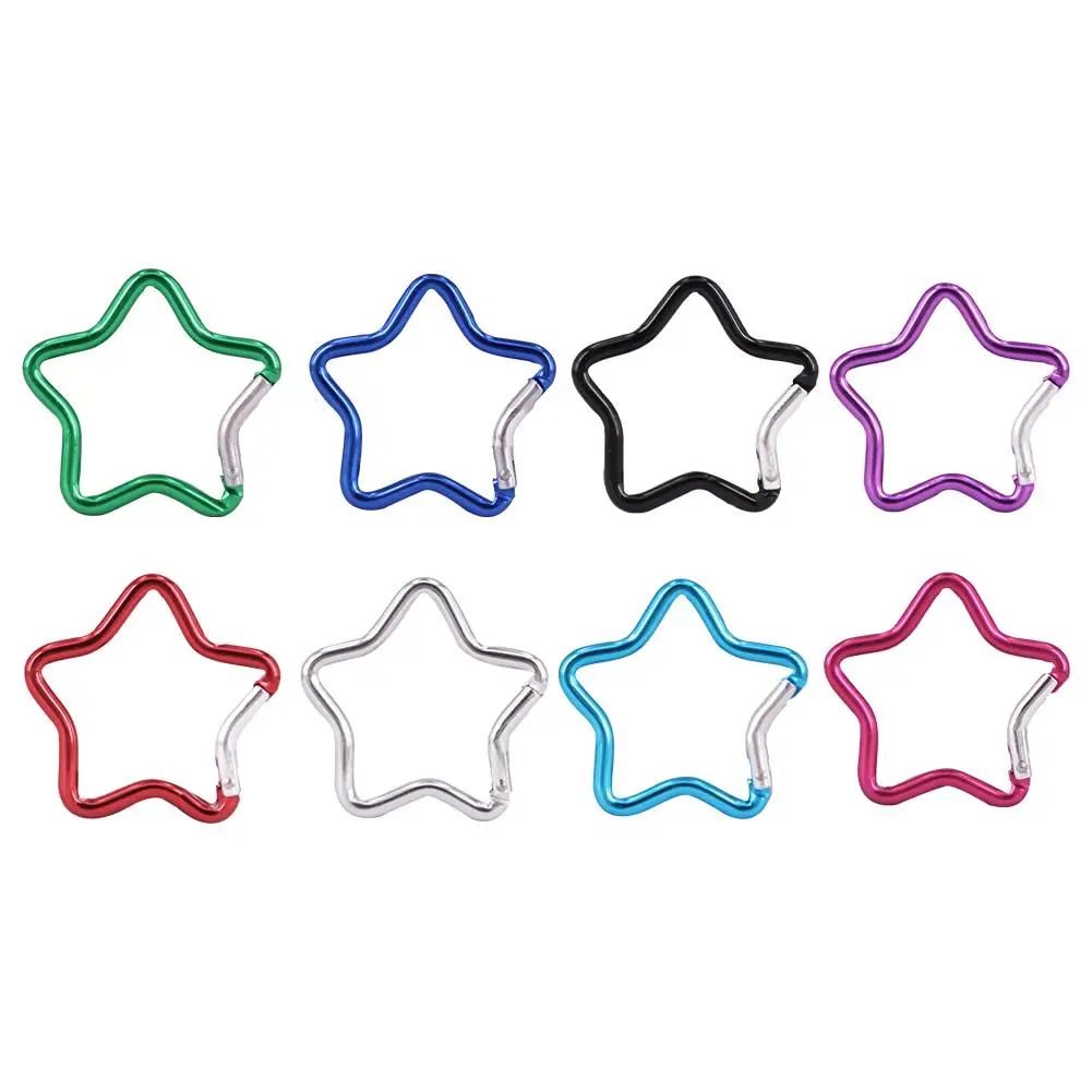 Карабин в форме звезды из алюминиевого сплава брелок с карабином пряжка для