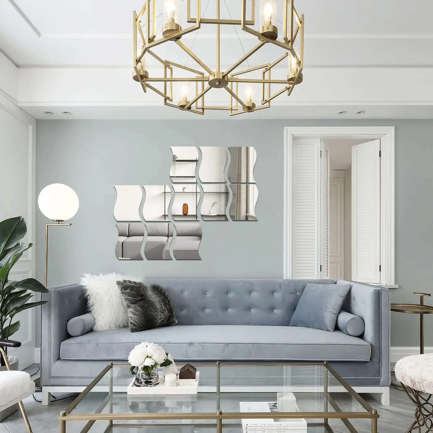 наклейка на стену зеркало для макияжа 6 шт. креативные настенные Стикеры