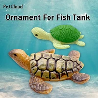 tortoise fish tank ornament resin crafts animal landscape decor sea turtles aquarium decoration supplies acuario petcloud