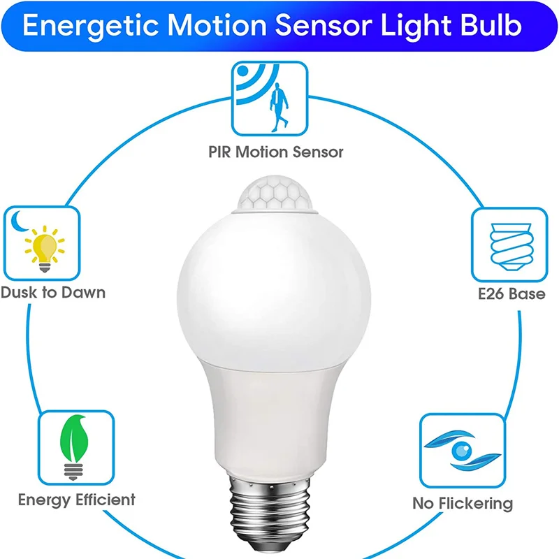 

E27 Pir Motion Sensor Lamp 9W 12W 15W 18W /220V Led Bulb with Motion Sensor Infrared Radiation Motion Detector Security Light