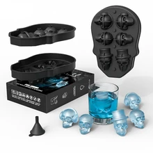 Silicone Skull Ice Mold Easy Demoulding Cake Chocolate Mold Skull Ice Cubes Skull Silicone Mold Kitchen Gadgets Ice Cube Maker