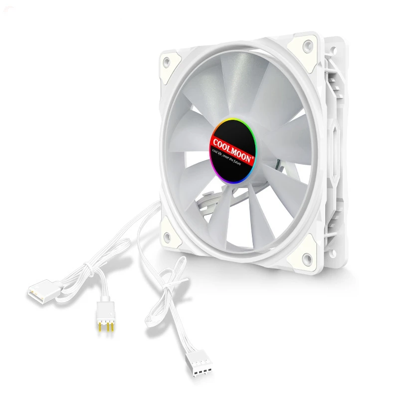 

COOLMOON 12Cm Case Fan ARGB PC Cooling Cooler Radiator Chassis Cooling Fans Portable Sync Adjustable RGB Fans Ventilador