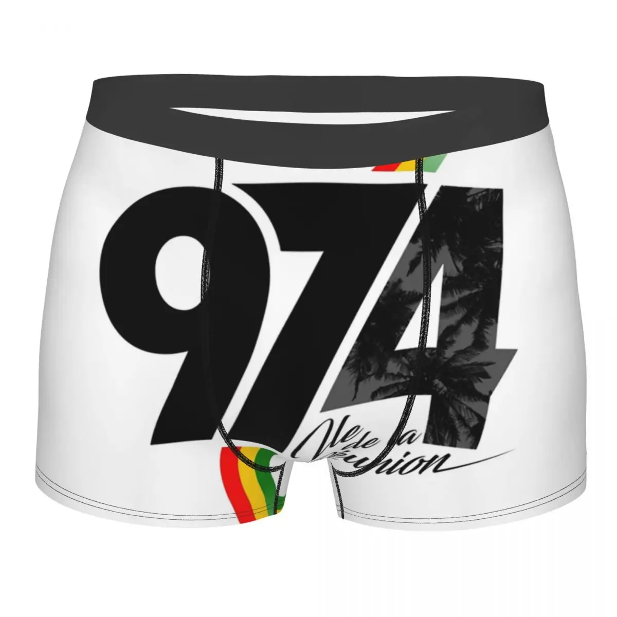 

974 Reunion Island Boxer Shorts Men 3D Print Male Breathbale Signature Underwear Panties Briefs