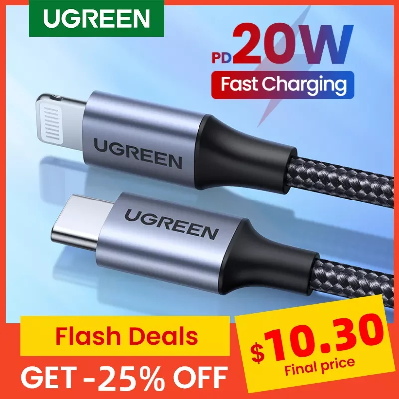 

U-G-REEN PD 20W USB C Cable for iPhone 13 12 11 Pro Max MFi Lightning Cable for iPhone Charger Fast Charging for iPad Type C Cab