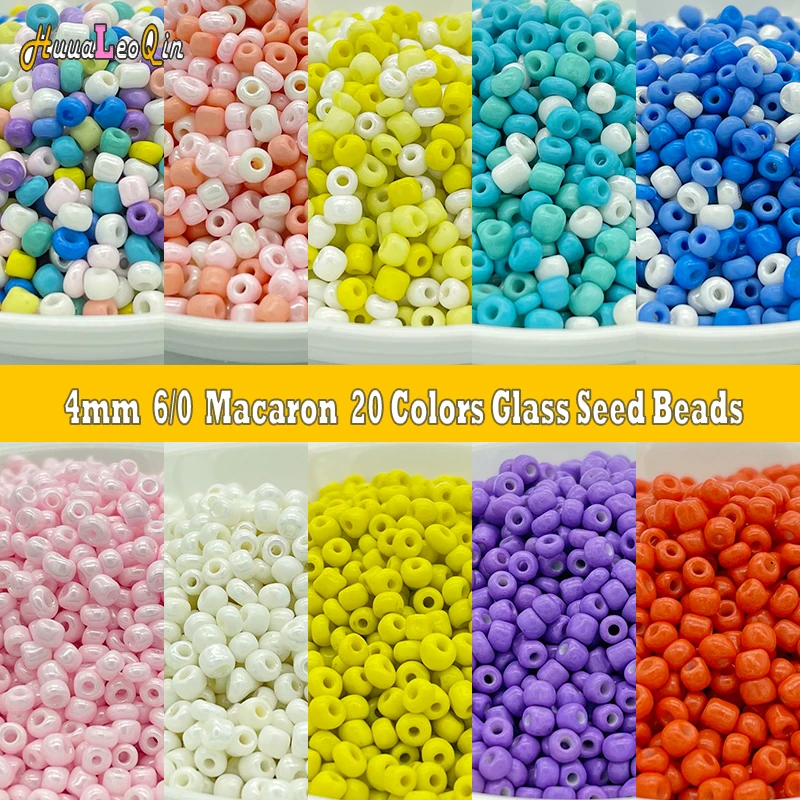 

100 шт./лот 4 мм круглые стеклянные бусины-макароны 6/0 свободные разделенные бусины для рукоделия изготовления ювелирных изделий своими рукам...