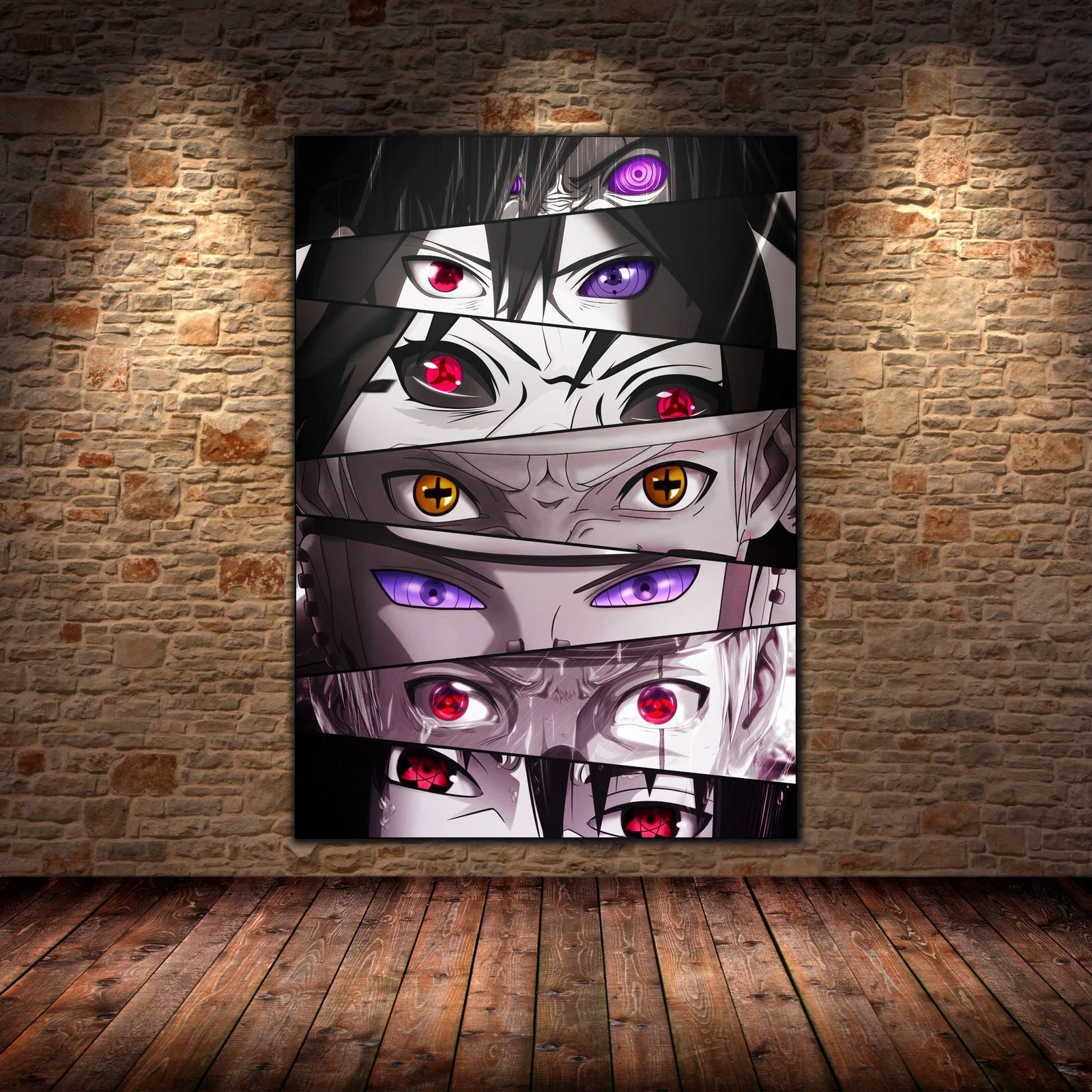 Naruto Poster Japanese Anime Itach Sasuke Kakashi Eyes Art Canvas Painting Wall Art Prints Living Room Decor