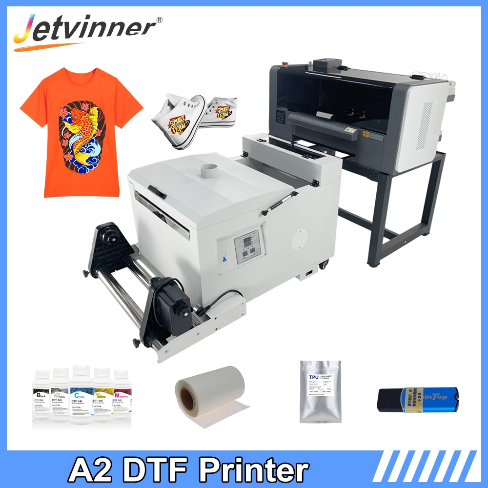 

42CM DTF Printer Dual XP600 Print Heads Direct to Transfer Film For T shirt Hoodies Textiles Printing Machine A2 DTF Printer