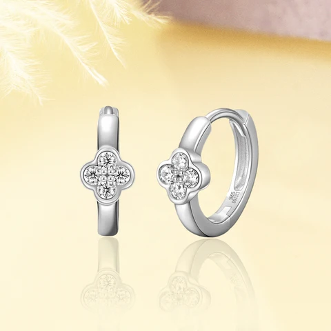 Серьги-кольца Anziw Муассанит Серебро 925