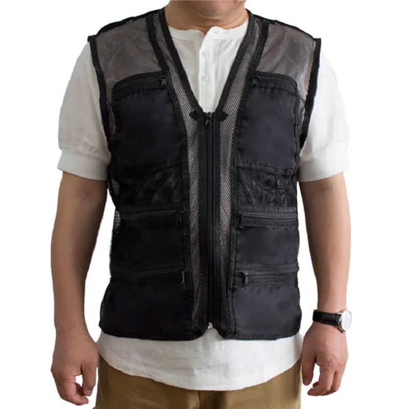 

Tactical Quick-Drying Mesh Vest Fishing Camping Vest Men Waistcoats Police Breathable Hunting Military Vest with Multi Pockets