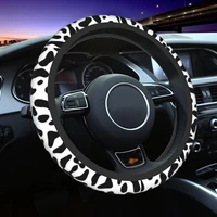 37 38cm leopard skin print auto car steering wheel cover cheetah animal universal 15 inch steering wheel protector for sedan