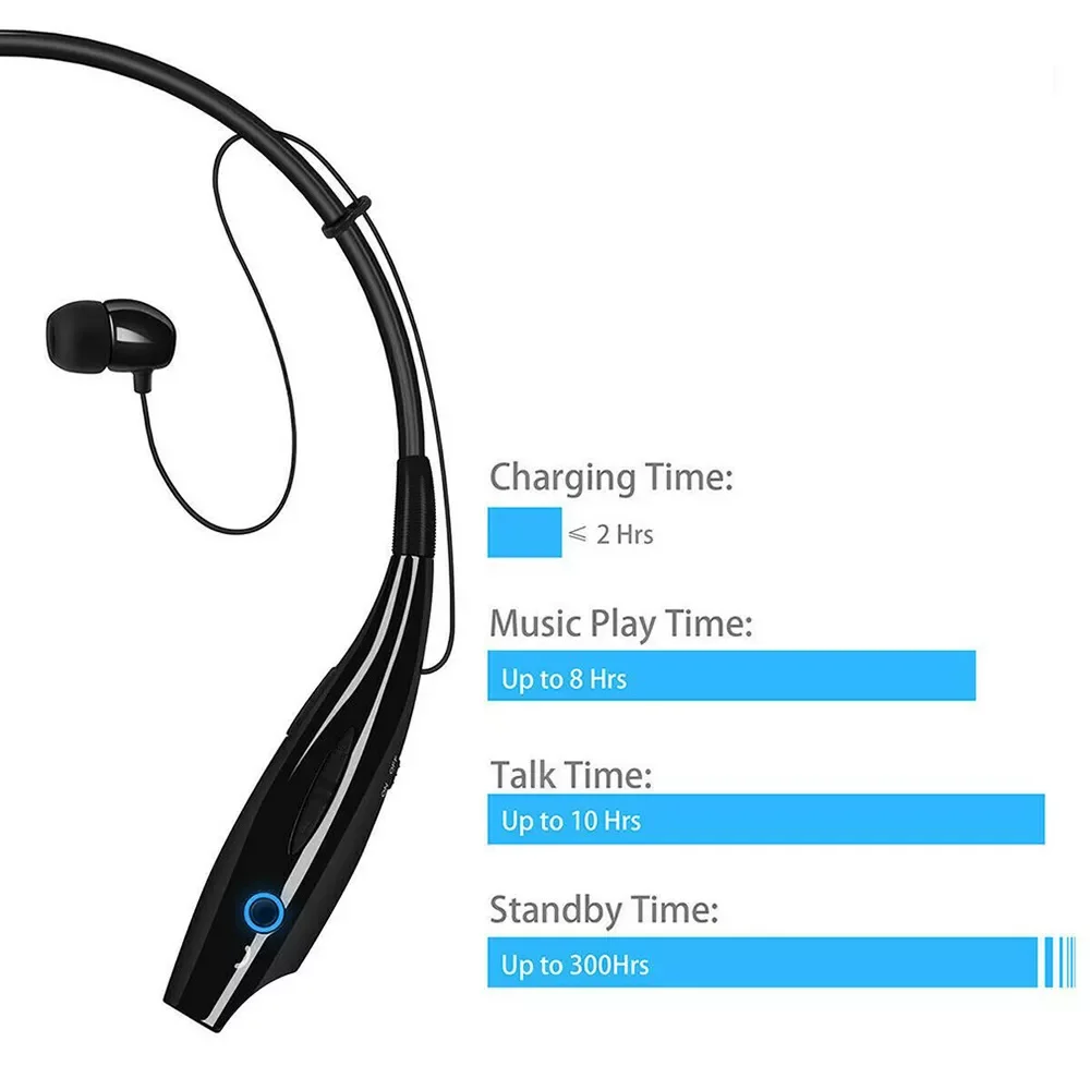 

Headphones Wireless Bluetooth 4.0 Sports Fitness Neck-mounted Earphone Hands-free Calling Stereo Headset with Microphone
