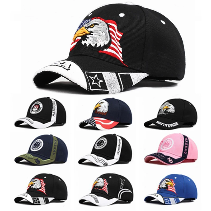 

Men's Baseball Cap Animal Farm Snapback Caps For Women Patriotic Embroidery American Eagle And Flag Usa 3d Dad Black Trucker Hat