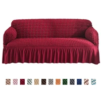 high quality seersucker sofa cover for living room sofa skirt anti dust unique soft slipcover for sofa couch cover