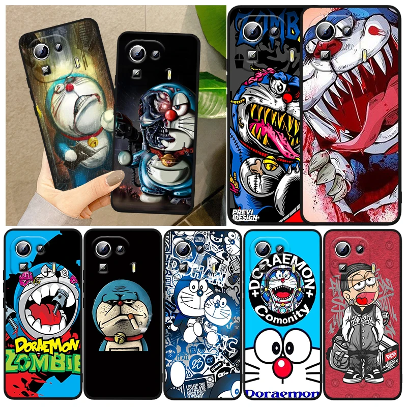 

Japanese Cute anime Doraemon Cover For Xiaomi Mi 13 Pro Lite 12X 12 11 11T 11i 10T 10 Pro Lite Ultra 5G Black Phone Case