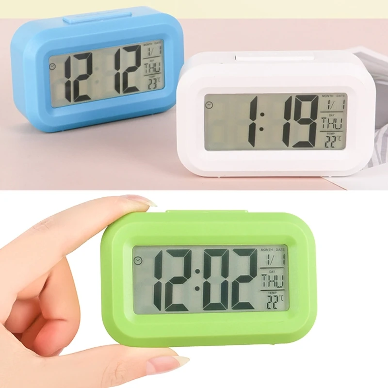 S Digital Alarm Clock Backlit Snooze Mute Desktop Clock Elec