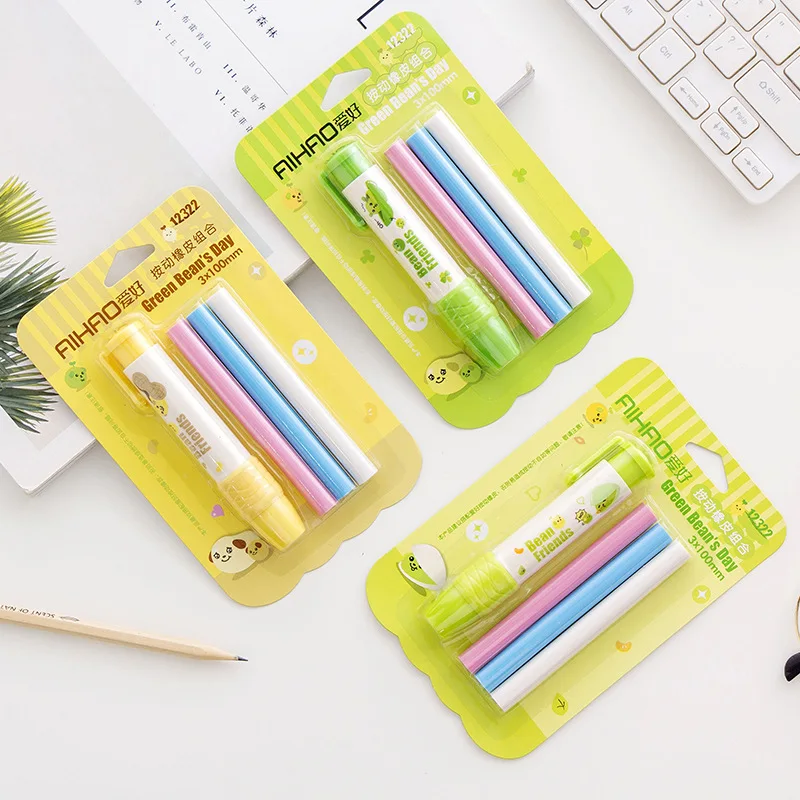 

Ластик механический в виде ручки для детей, креативное оборудование для стирания, милые школьные принадлежности, канцелярские принадлежно...