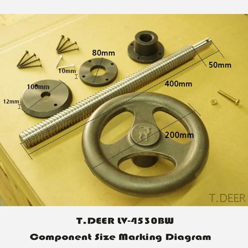T.DEER LV-4530BW сборка колес и резьбы для сверхмощных ножных тисков верстака Roubo