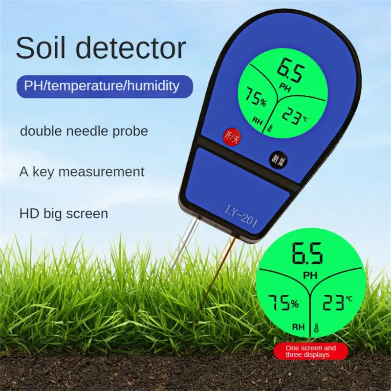 

3 In 1 With Blacklight Sunlight Tester Digital Soil Ph Tester Lcd Display Plant Soil Tester Kit Garden Accessories Tools