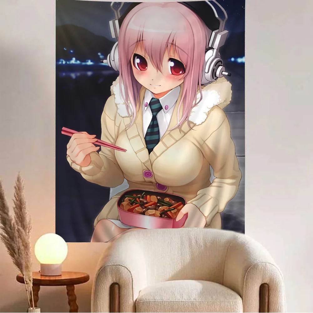 Настенные гобелены Super Sonico в стиле хиппи искусство научная фантастика домашний